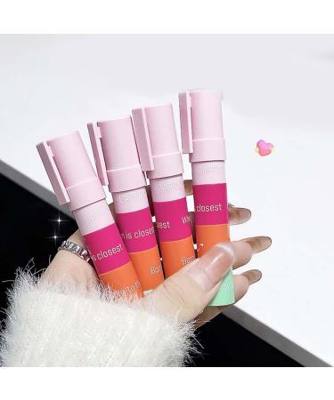 Moisturizing Lip Balm 4 Colors Tinted Moisturizing Lip Balm Natural Gloss Finish Volumizing Lipstick Smudge Resistant For Women - Buy Online on GoSupps.com