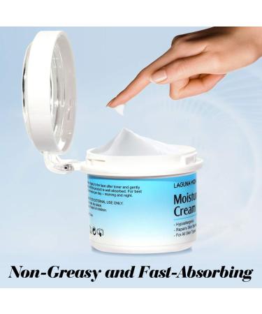 Lagunamoon Hyaluronic Acid Face Moisturizer for Women - Hydrating & Soothing Face Cream | Oil-Free, Fragrance-Free, Non-Comedogenic - 75g/2.64 oz - Buy Online on GoSupps.com