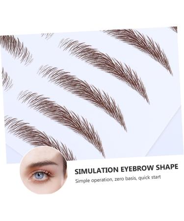 FOMIYES 15 Pcs Eyebrow Stickers Waterproof Makeup False Eyebrows Cosmetics Eyebrow Tool 6d Make up Template 1 count (Pack of 1) Brownx3pcs - Buy Online on GoSupps.com