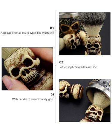 Skull Beard Brush & Manual Razor Set for Men | Premium Badger Shaving Brushes | International Shipping Available - Buy Online on GoSupps.com