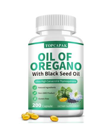 TOPCAPAK Oregano Oil Softgels Oregano Oil Capsules High Carvacrol