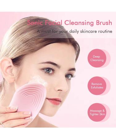 KORSMALL Silicone Facial Cleansing Brush Electric Face Brush 6-Speed IPX7 Waterproof Silicone Face Scrubbers Anti-Aging Skin Cleanser for Skin Care and Exfoliation Deep Cleansing Massaging (Pink) - Buy Online on GoSupps.com