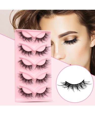 5 Pairs Wispy Mink Lashes Natural Look Eyelashes Volume Lash Extensions Fluffy False Eyelashes Lady Long Strip Lashes Cat Eye Eyelashes Women Fake Fox Eye Lashes Type 10 - Buy Online on GoSupps.com