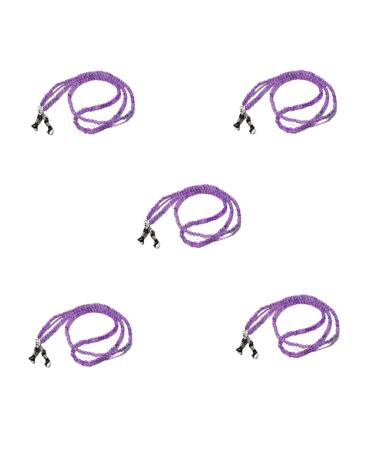 SBTRKT 5 pieces purple acrylic fiber eye chain sturdy small and beautiful fashionable new suitable for sunglasses sunglasses elderly