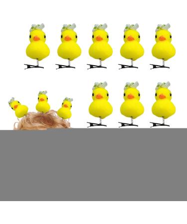 Fun Duck Hair Pins - Vibrant Yellow Duck Hairpin Set | Yellow Duckling Hair Clip Cartoon Hair Accessories for Children Kids - Buy Online on GoSupps.com