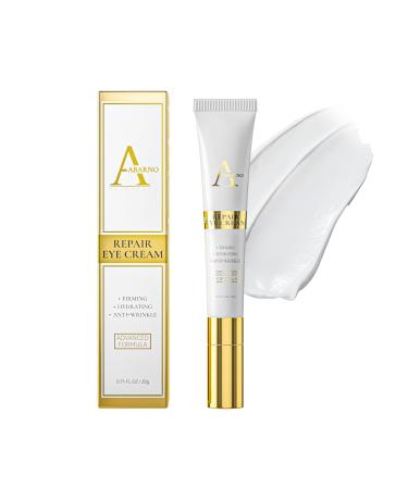 Retinol Eye Cream for Dark Circles and Puffiness Hydrating Eye Serum for Wrinkles and Fine Lines, Anti-Aging Under eye Cream for Women, 0.71 fl oz Ivory Glow