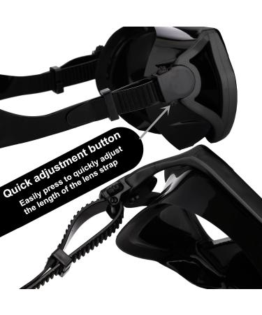 Aqua Dive Sports Snorkeling Gear Set | Scuba Diving & Swimming Goggles | Black Dive Mask - Buy Online on GoSupps.com