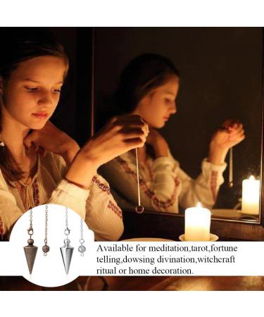 Buy KSJEHW 2-Piece Copper Pendulum Set - Spiritual Healing & Dowsing Tools in Silver & Bronze - Enhance Fortune & Reiki Energy - Buy Online on GoSupps.com