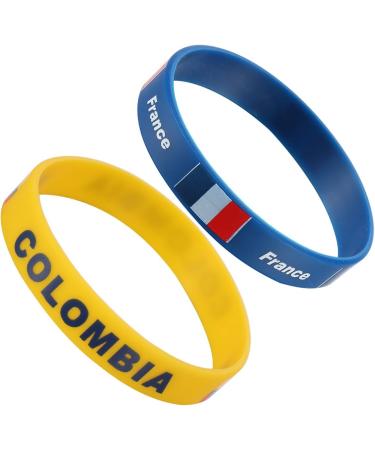 Shop LUOEM Silicone Bracelets - France Flag Football Fan Gear | 2018 World Cup 6-Pack - Buy Online on GoSupps.com