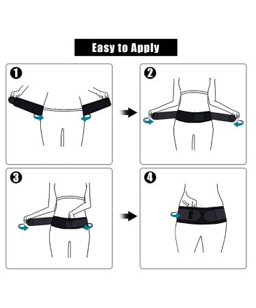 Flylin Sacroiliac SI Joint Hip Belt for Lower Back Support and Pain Relief - Adjustable Brace for Men and Women - M Code (Hip Size 30-45) - Buy Online on GoSupps.com