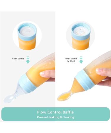 Termichy Baby Food Feeder Set - Silicone Pacifier and Spoon for Infant Feeding (Blue) - Buy Online on GoSupps.com