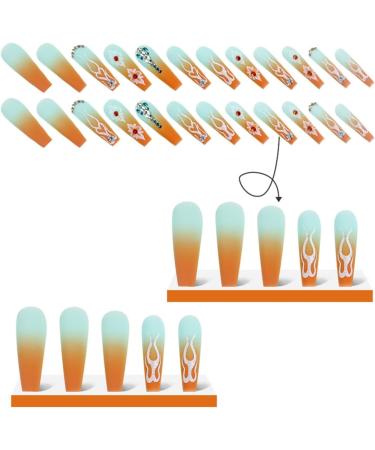 Nail art patches beautiful and fashionable nail patches finger decorations cosmetics and decorative products long nails for hot girls with diamonds gradient camellia nail patches finished fake n Bks1936 Gradient Flame Armor Piece - Buy Online on GoSupps.com