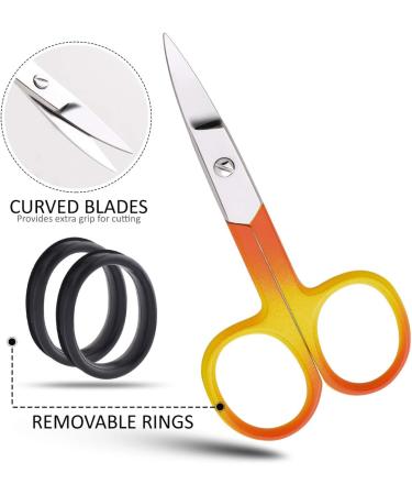 Cucoon Curved Nail Scissors - Rust-Free Design for Men, Women, and Babies | Multipurpose Toe Nail Scissors with Double-Sided Files - Orange - Buy Online on GoSupps.com