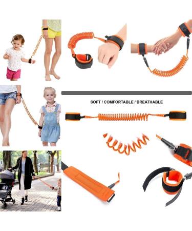 OrionMart Anti Lost Wrist Link Belt - 150cm Safety Leash for Toddlers - Orange - Buy Online on GoSupps.com