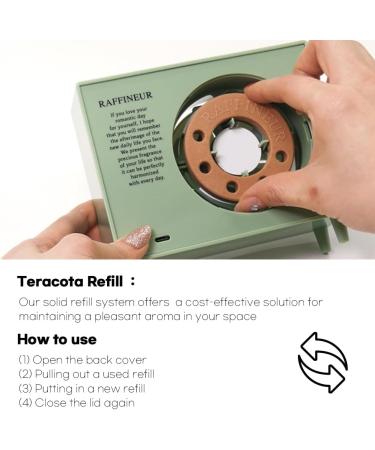 Turntable Diffuser Gift Set - Antique Edition with Laundry Cotton | Waterless Terracotta Refill Kit & Essential Oil | Aromatherapy Diffuser with Timer | Pet Safe Air Freshener for Home - Buy Online on GoSupps.com
