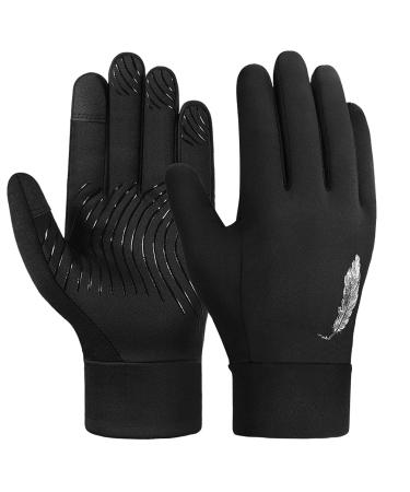 Oopor winter gloves children bike gloves touchscreen-anti-slip windproof wheel gloves autumn earlier winter run winter gloves young girl for outdoor sports bicycle 4-12 years black l (10-12 years) - Buy Online on GoSupps.com