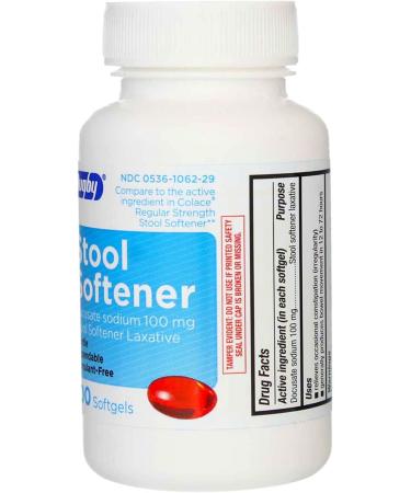 Rugby Stool Softener Softgels - 100 Count - Buy Online on GoSupps.com
