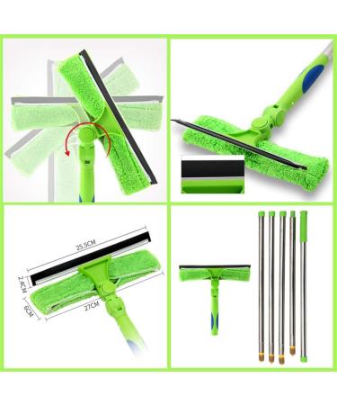 Cleaning Kit with Extension Pole Teleswindow Cleaner with Squeegees Microfiber Feather Duster Reinforced Extension Pole High Altitude Glass Cleaning/9M - Buy Online on GoSupps.com
