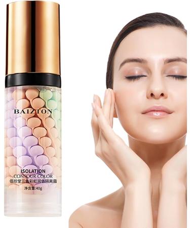 Tricolor Isolation Cream 40 g Tricolor Primer Makeup Waterproof Primer for Covering Impurities Tricolor Isolation Cream for Redness and Oil Control Duqulle Style 2 - Buy Online on GoSupps.com