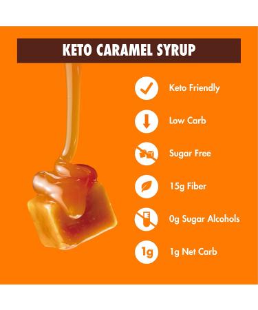 ChocZero Caramel Syrup - Sugar-Free, Low Carb, Gluten-Free Dessert Topping (12oz) - Buy Online on GoSupps.com