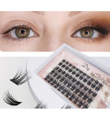50PCS Mixed Wispy False Eyelash Clusters, C/D Natural Curl DIY Extension Lashes - Reusable Faux Mink Fluffy Soft Fake Eyelashes Set for Women - Buy Online on GoSupps.com