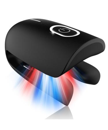 Nail fungus laser treatment device nail laser cleaning toenail fingernails & onychomycosis nail fungal remover for home use with 470nm blue light+660nm red light+905nm infrared light (black)