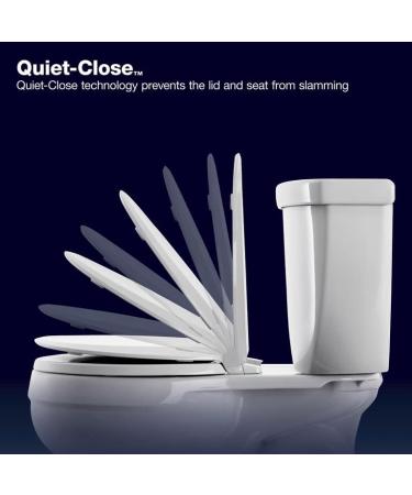 Kohler Brevia Elongated Toilet Seat | Quiet-Close with Grip-Tight Bumpers | Quick-Attach Hardware | White - Buy Online on GoSupps.com