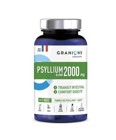 PSYLLIUM 2000 mg Granions PSYLLIUM BLOND 2000mg Transit Digestive Comfort Constipation Bloating 60 Capsules