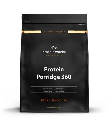 Protein Works - High Protein Porridge 360 | Low Sugar Breakfast | Added Vitamins | Low GI Wholegrain Oats | High Fibre | Milk Chocolate | 1kg Milk Chocolate 1kg (13 servings)