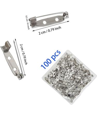 100 Pcs Silver Locking Pin Backs Safety Clasp for Jewelry Making - 20MM - Buy Online on GoSupps.com