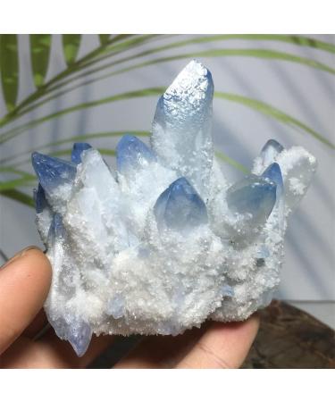 Crystal Natural Gemstone Ghost Phantom Crystal Cluster Quartz Specimen Blue Stone ningxiao - Buy Online on GoSupps.com