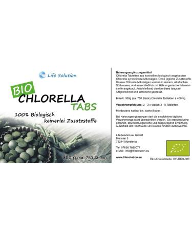 Buy Life Solution Bio Chlorella Tabs - 750 Count (400mg) | Premium Chlorella Tablets for Health - International Shipping Available - Buy Online on GoSupps.com