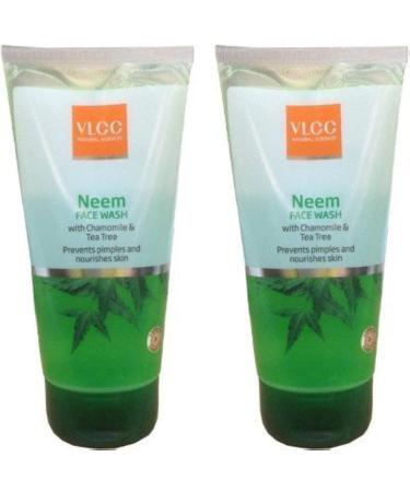 VLCC Neem Face Wash Combo Pack of 2 (150 ml x 2) - Natural Acne Control & Deep Cleansing for Healthy Skin | Buy Online Worldwide - Buy Online on GoSupps.com