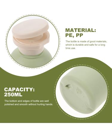 Minkissy Empty Shampoo Bottles 250ml - Set of 3 Refillable Squeeze Containers for Shower Gel, Lotions, and Body Wash - Green - Buy Online on GoSupps.com