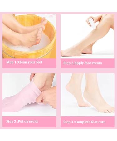 Moisturizing Socks Silicone Socks for Dry Cracked Feet Women 3 Pairs Soft Moisturizing Socks Anti Slip Women Spa Pedicure Gel Socks Aloe Sock for Softening Rough Skin Calluses - Buy Online on GoSupps.com