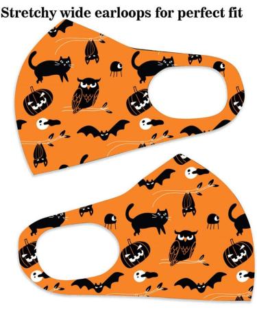 Yliquor 5pc Adult Halloween Mouth Mask for Protection Face and Nose Health Washable Earloop Mask Reusable Washable for Men Women Adults (5 PC B) - Buy Online on GoSupps.com