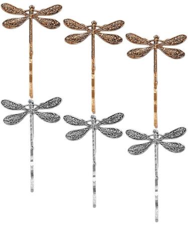 FRCOLOR 6 Pieces Vintage Dragonfly Hair Clips Dragonfly Hair Pins Dragonfly Hair Pins Side Clips Dragonfly Hair Clips For Women - Buy Online on GoSupps.com
