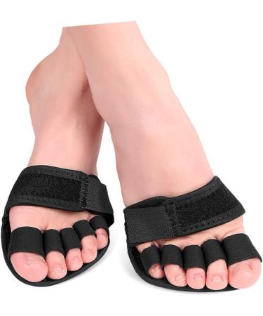 FOMIYES Five Finger Half Socks - Sweat-Absorbing Forefoot Pads Anti-Slip Palm Cushions - 2 Pairs - Black 12x10.5cm - International Shipping Available - Buy Online on GoSupps.com