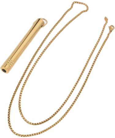 Mindful Breathing Necklace Prevent Skin Fading Reduce Anxiety Relieve Stress Increase Lung Volume For Men For Daily Wear (Gold Color) - Buy Online on GoSupps.com