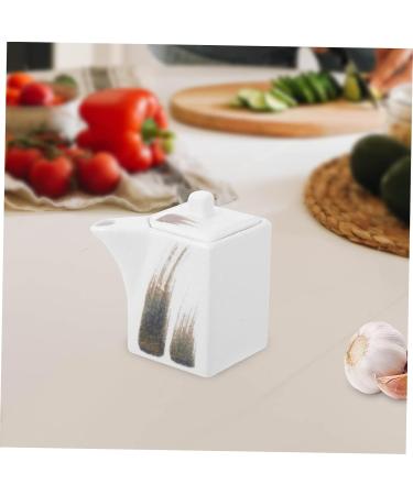 ABOOFAN Ceramic Sauce Vinegar Pot Vinegar Pouring Bottle Vinegar Canister Vintage Soy Sauce Dispenser Dressing Dispenser Bottle Shoyu Soy Sauce Bottle Sauce Jar Ceramics White Mini Oil 9.2X7.5X6CM White - Buy Online on GoSupps.com