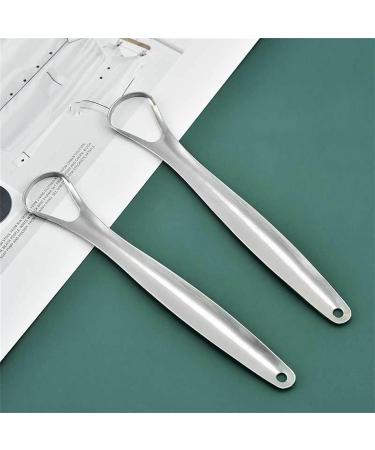 2-Pack Stainless Steel Tongue Cleaners - 100% BPA-Free Reduces Bad Breath Freshens Breath - Buy Online on GoSupps.com