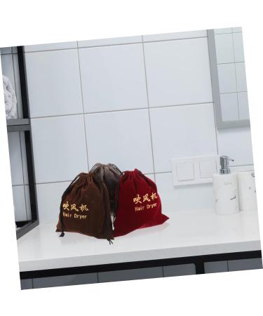 NOLITOY 3 Pcs Hair Dryer Storage Bag Travel Hair Dryer Hair Tools Travel Bag Hair Dryer Bag Velvet Bag Cloth - Buy Online on GoSupps.com