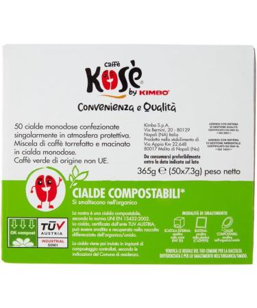caff Kos Cialde Compostabili Cremosissimo cialde ESE 44mm 3x Box Lot de 50 dosettes de caf + Italian Gourmet polpa 400g - Buy Online on GoSupps.com