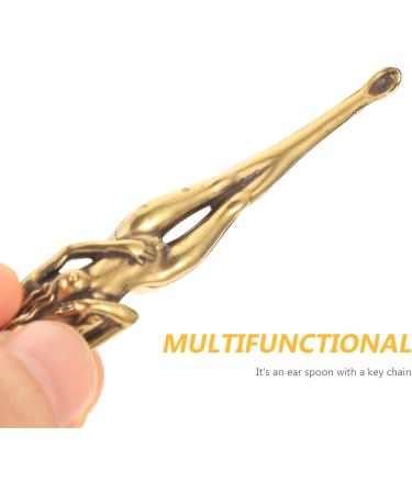 COHEALI Mini Keychain Micro Shovel & Ear Pick Set - Vintage Brass Charms for Ear Cleaning - 2Pcs - Buy Online on GoSupps.com