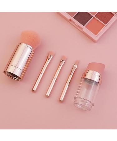 Travel Makeup Brush Set | 5-in-1 Multifunctional Brush & Sponge Set | Foundation & Concealer Brushes for Women | Perfect Gift for Beauty Lovers | Gold - Buy Online on GoSupps.com