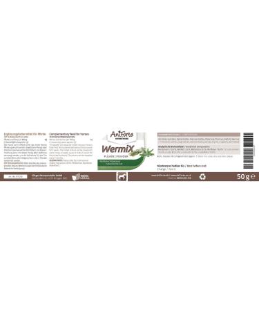 Aniforte Wermix Powder for Horses & Ponies - Natural Herbal Wormer 50g | 10 Years Proven Saponins & Thyme - Buy Online on GoSupps.com