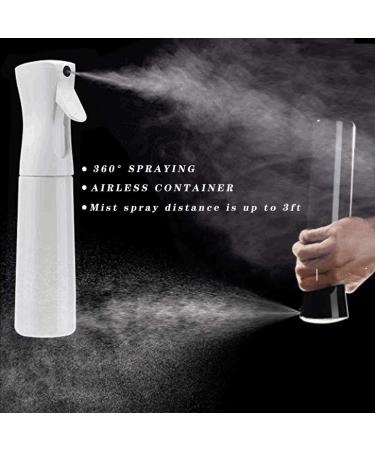 2 Pack 10oz Hair Spray Bottles - Refillable Fine Mist Sprayer for Styling, Cleaning & Garden - Continuous Water Mister - Black & White - 300ml - Buy Online on GoSupps.com