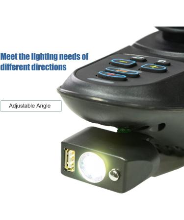Electric Wheelchair Light XLR Head Adjustable Angle Universal Mounted LED Power USB Charging Accessories Night Lighting Controller for Mobility Devices Safe and Light - Buy Online on GoSupps.com