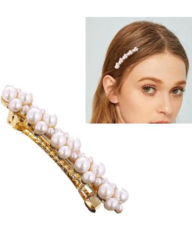 CLSSLVVBN Elegant Pearl Spring Hair Clips Pin For Women Girls Versatile Hairpins For Any Occasion Girls Elegant Barrettes Hairpins E8407White Diamonds - Buy Online on GoSupps.com