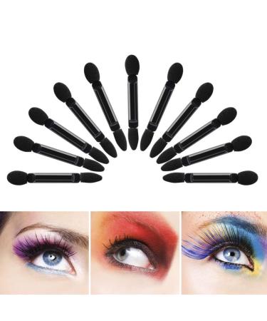 Akoak 20 Pcs Black Disposable Eyeshadow Brushes - Double Head Makeup Applicators for Professionals & Home Use - Buy Online on GoSupps.com